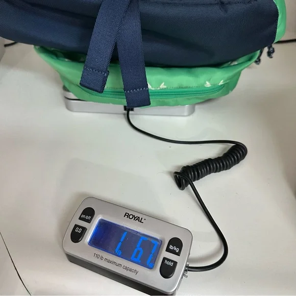 Vineyard Vines Martha’s Vineyard Fishbones Green Blue Backpack - Picture 13 of 13